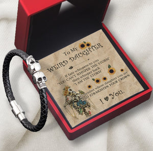 Skull Cuff Bracelet - Skull - To My Daughter - Remember Whose Daughter You Are And Straighten Your Crown - Gbbh17001