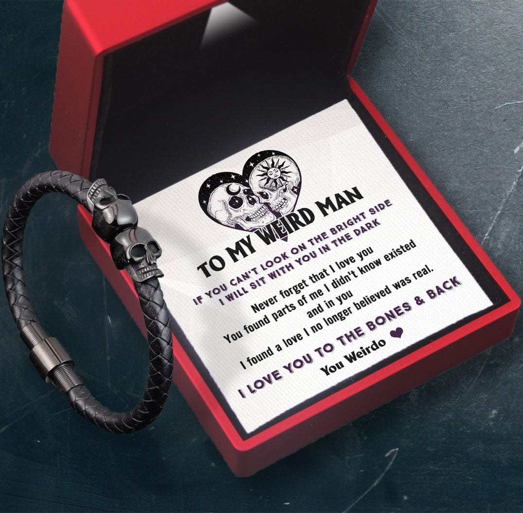 Skull Cuff Bracelet - Skull - To My Man - I Love You To The Bones & Back - Gbbh26026