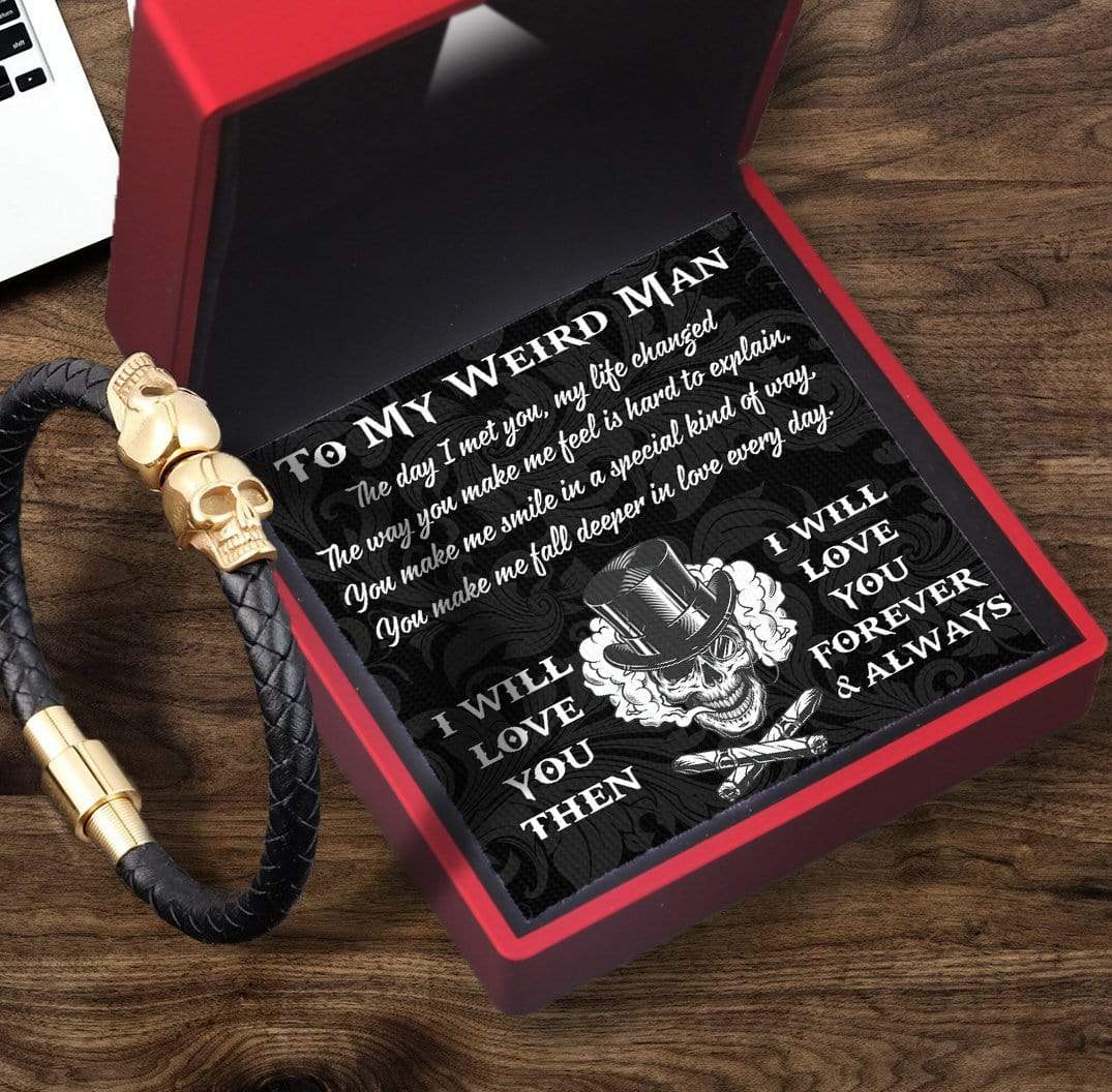 Skull Cuff Bracelet - Skull - To My Man - I Will Love You Then - Gbbh26003