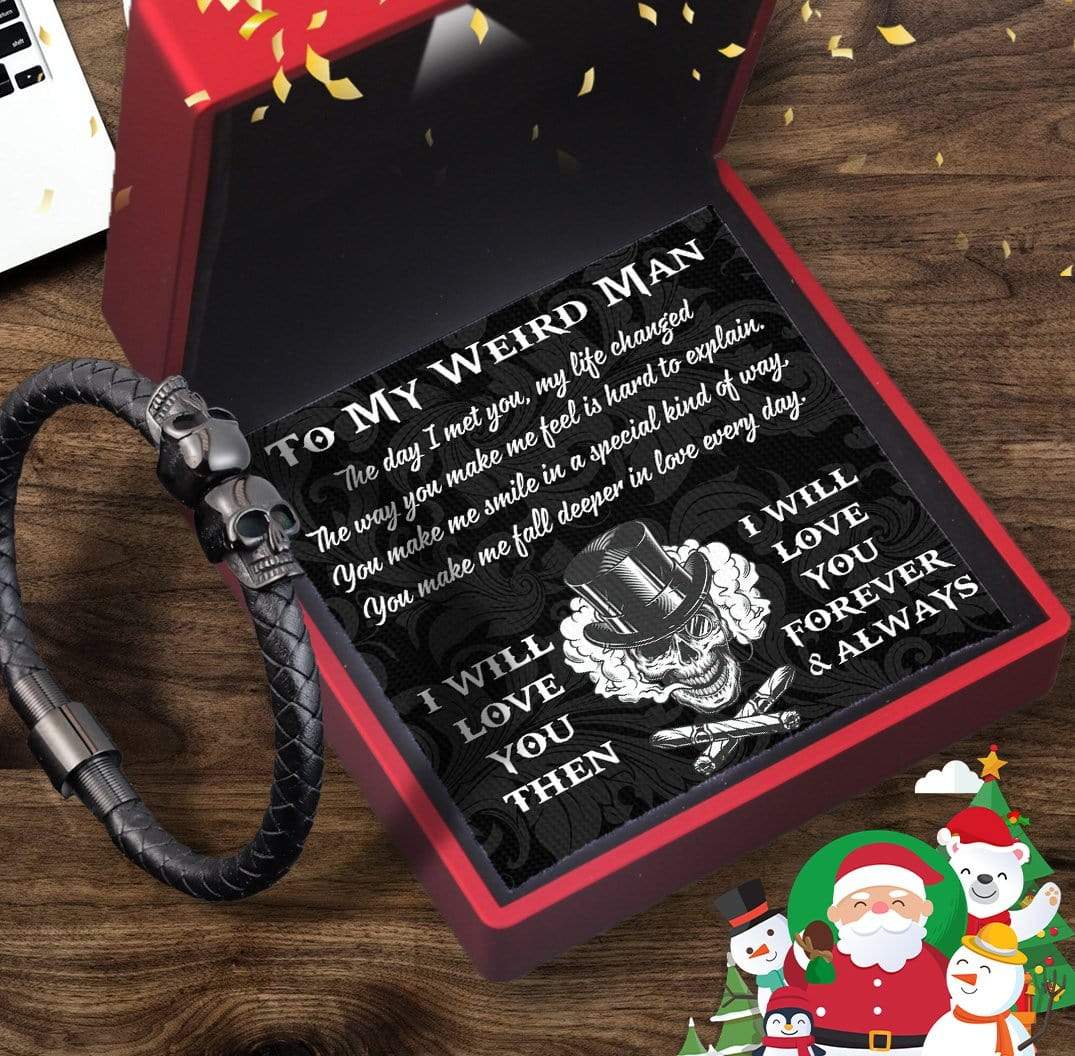 Skull Cuff Bracelet - Skull - To My Man - I Will Love You Then - Gbbh26003