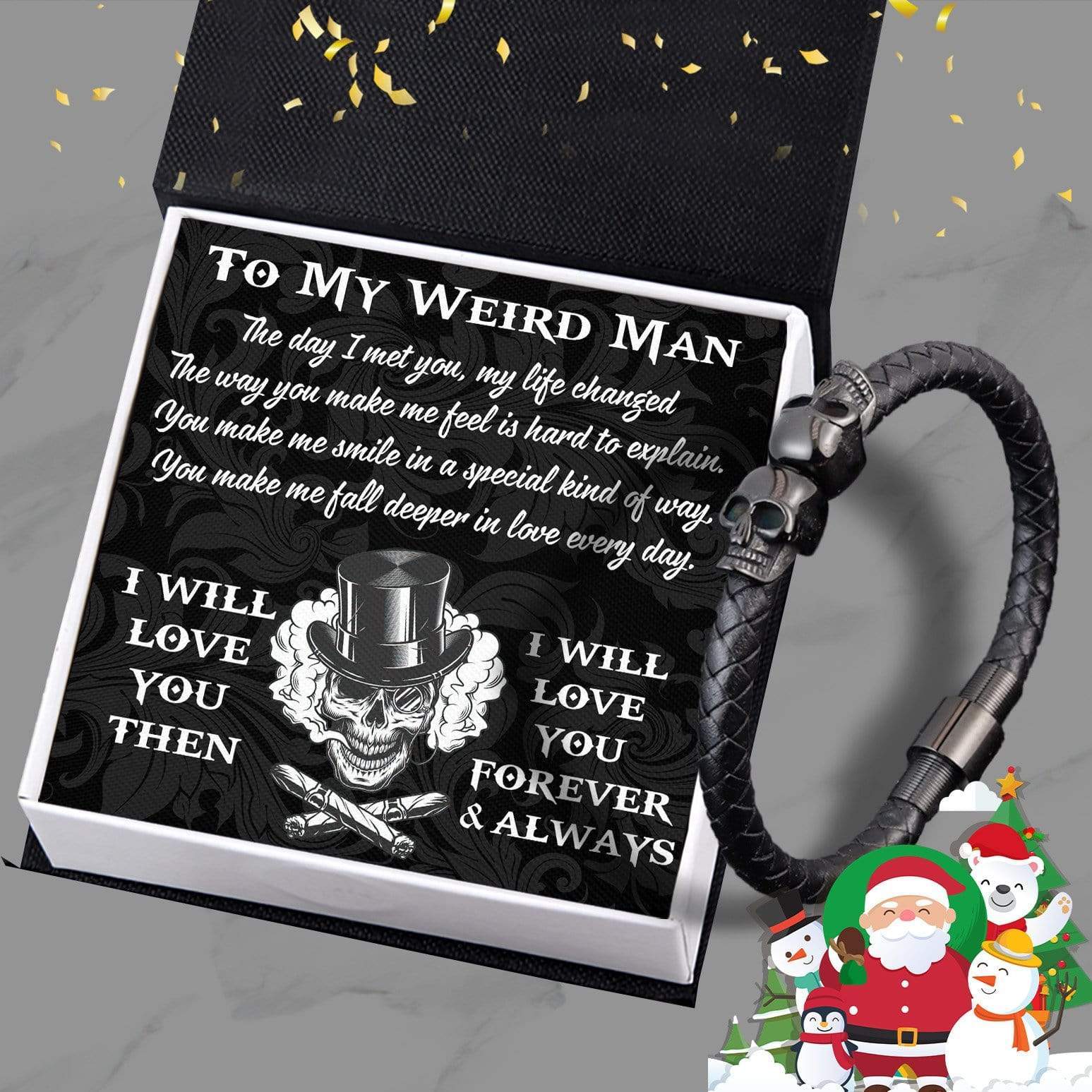 Skull Cuff Bracelet - Skull - To My Man - I Will Love You Then - Gbbh26003