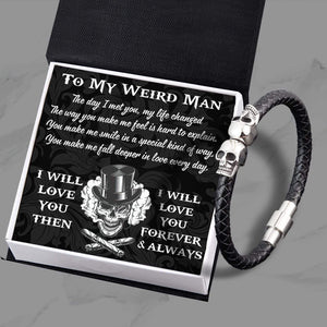 Skull Cuff Bracelet - Skull - To My Man - I Will Love You Then - Gbbh26003
