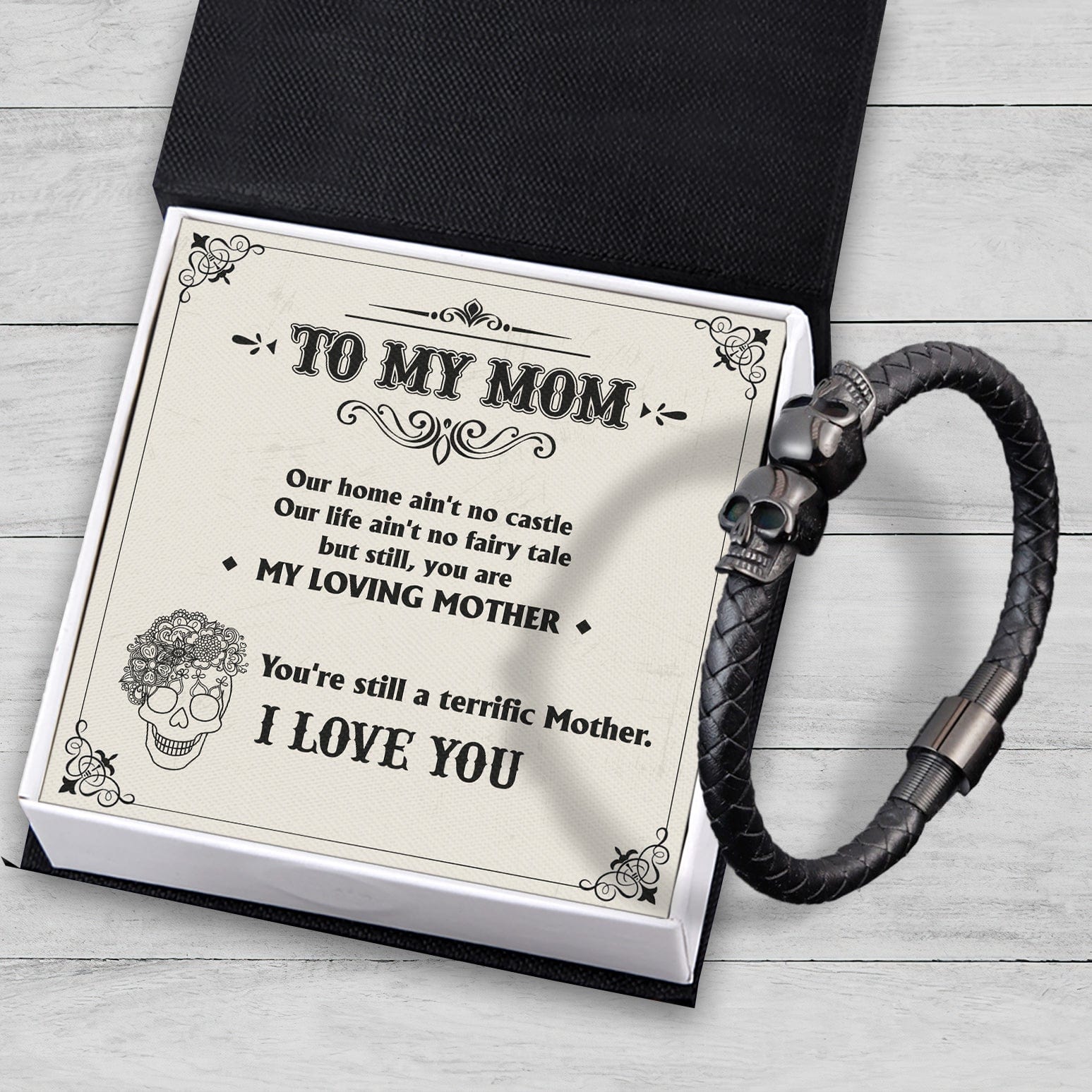 Skull Cuff Bracelet - Skull - To My Mom - You Are My Loving Mother - Gbbh19005