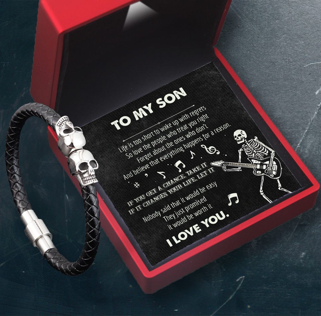 Skull Cuff Bracelet - Skull - To My Son - I Love You - Gbbh16006