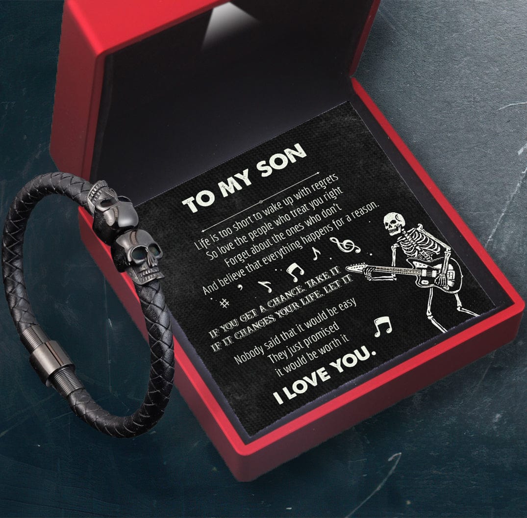 Skull Cuff Bracelet - Skull - To My Son - I Love You - Gbbh16006
