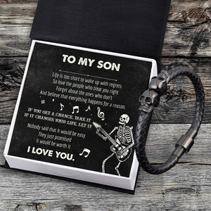 Skull Cuff Bracelet - Skull - To My Son - I Love You - Gbbh16006