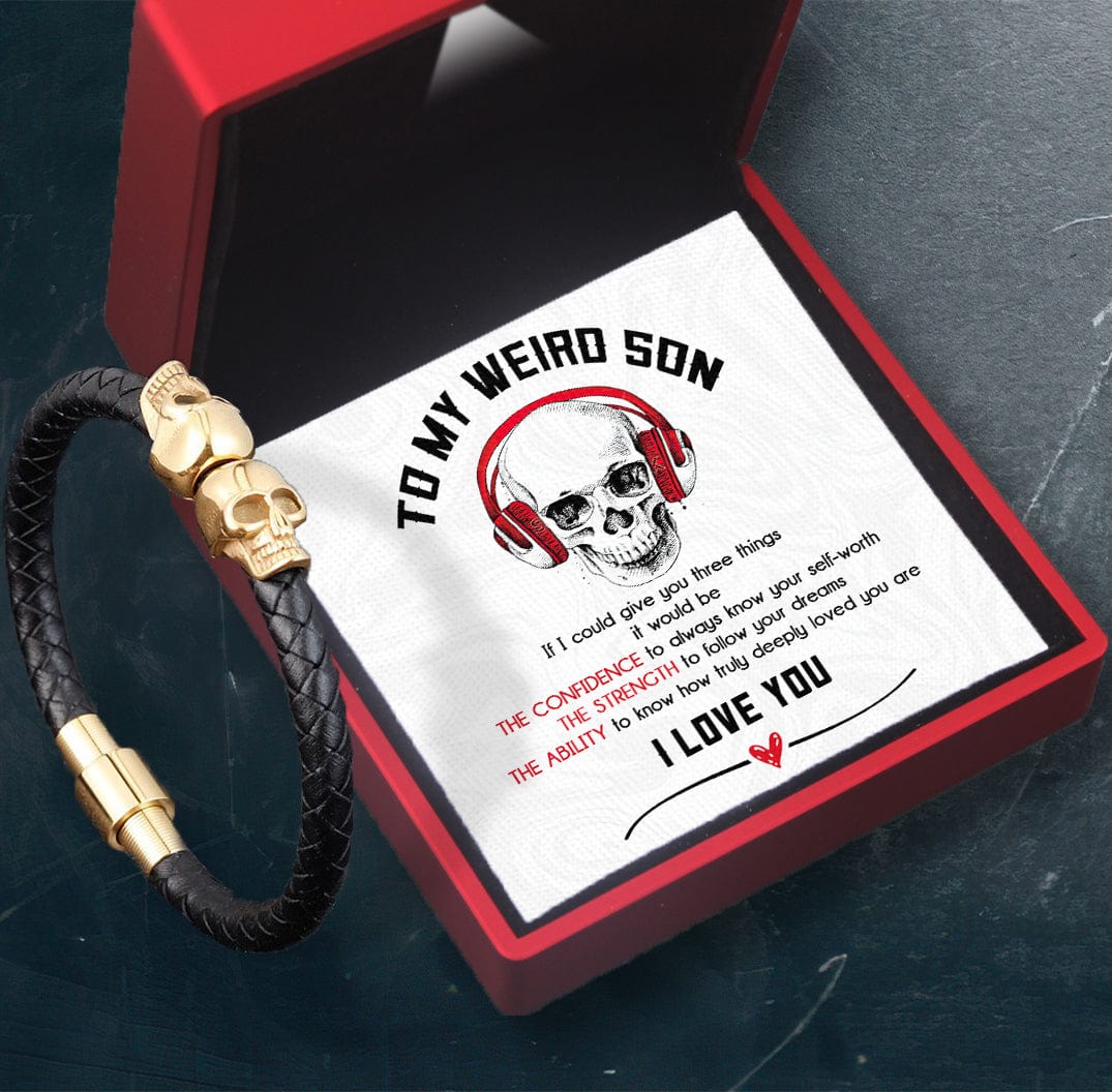 Skull Cuff Bracelet - Skull - To My Son - I Love You - Gbbh26014