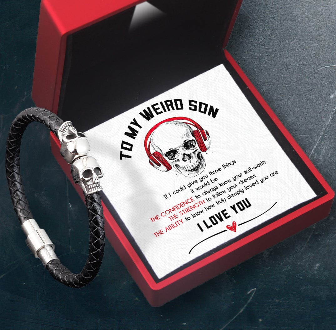 Skull Cuff Bracelet - Skull - To My Son - I Love You - Gbbh26014