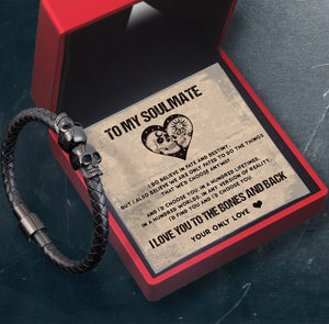 Skull Cuff Bracelet - Skull - To My Soulmate - I Do Believe In Fate And Destiny - Gbbh26024