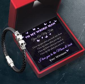 Skull Cuff Bracelet - Skull - To My Weird Man - You Are My Fate  - Gbbh26017