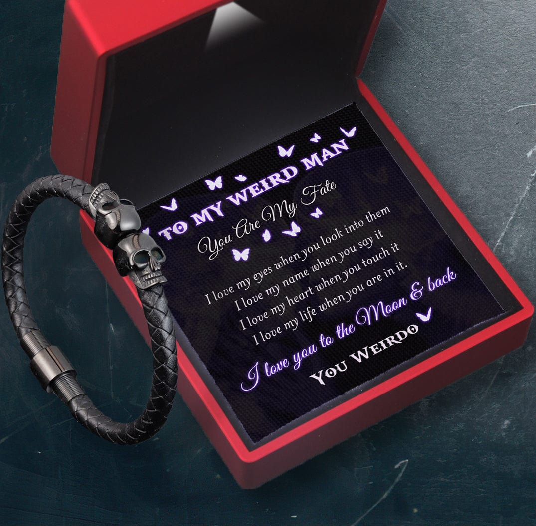 Skull Cuff Bracelet - Skull - To My Weird Man - You Are My Fate  - Gbbh26017