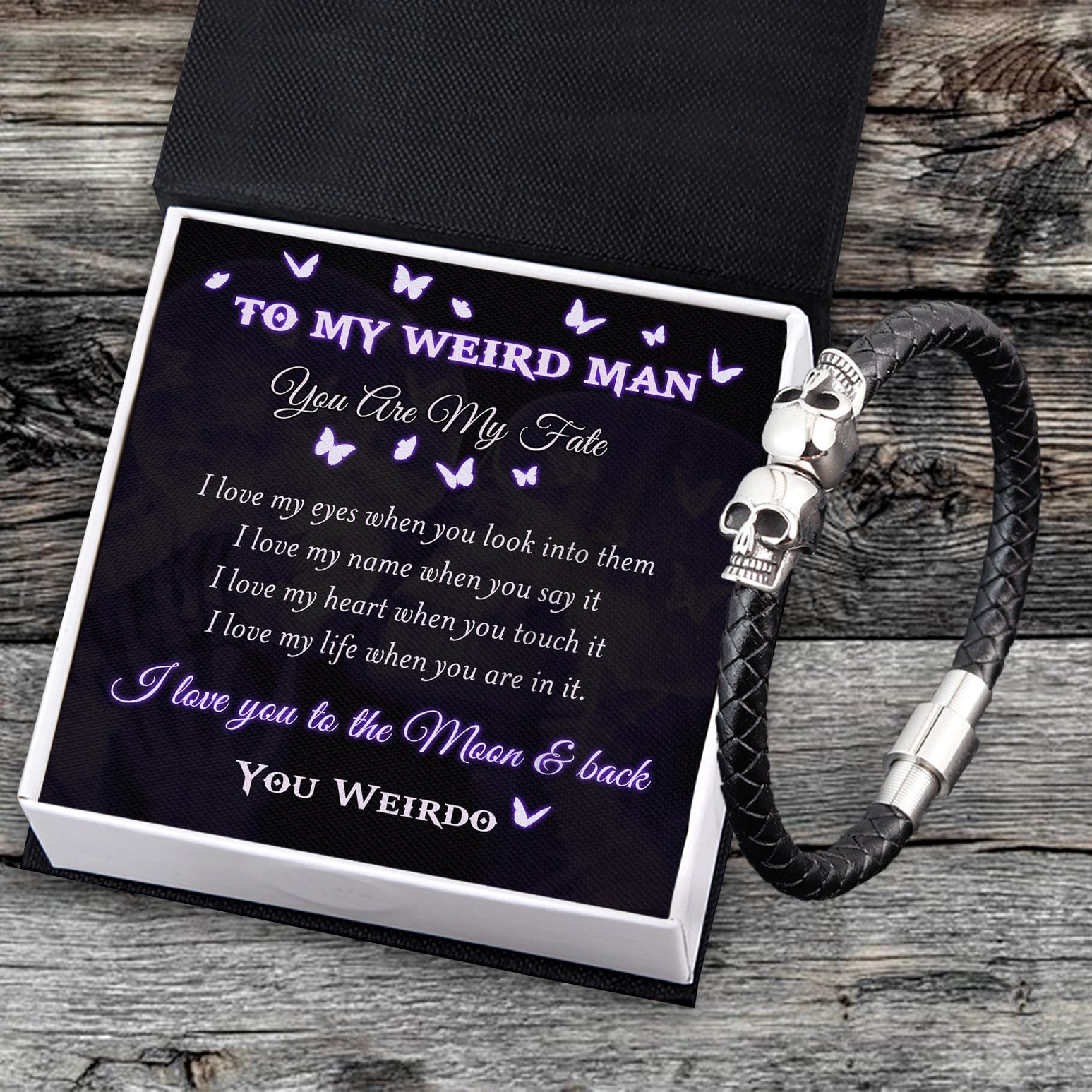 Skull Cuff Bracelet - Skull - To My Weird Man - You Are My Fate  - Gbbh26017