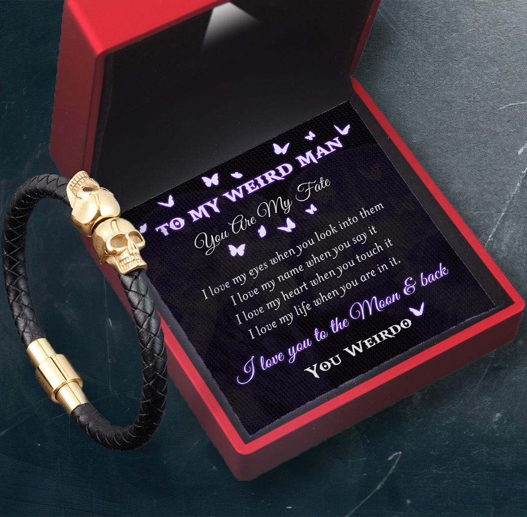 Skull Cuff Bracelet - Skull - To My Weird Man - You Are My Fate  - Gbbh26017