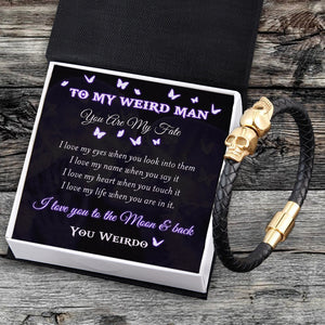 Skull Cuff Bracelet - Skull - To My Weird Man - You Are My Fate  - Gbbh26017