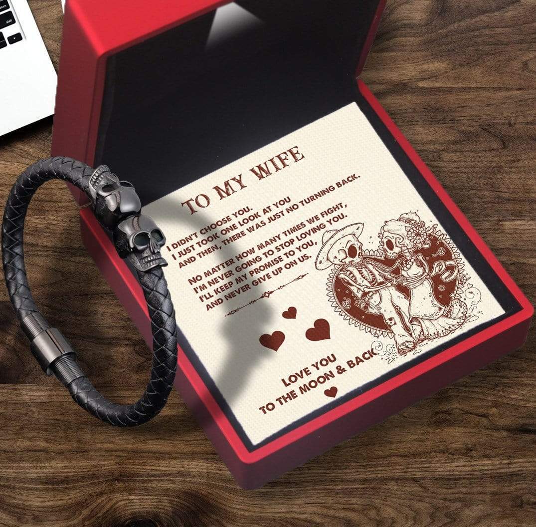 Skull Cuff Bracelet - Skull - To My Wife - Love You To The Moon And Back - Gbbh15002
