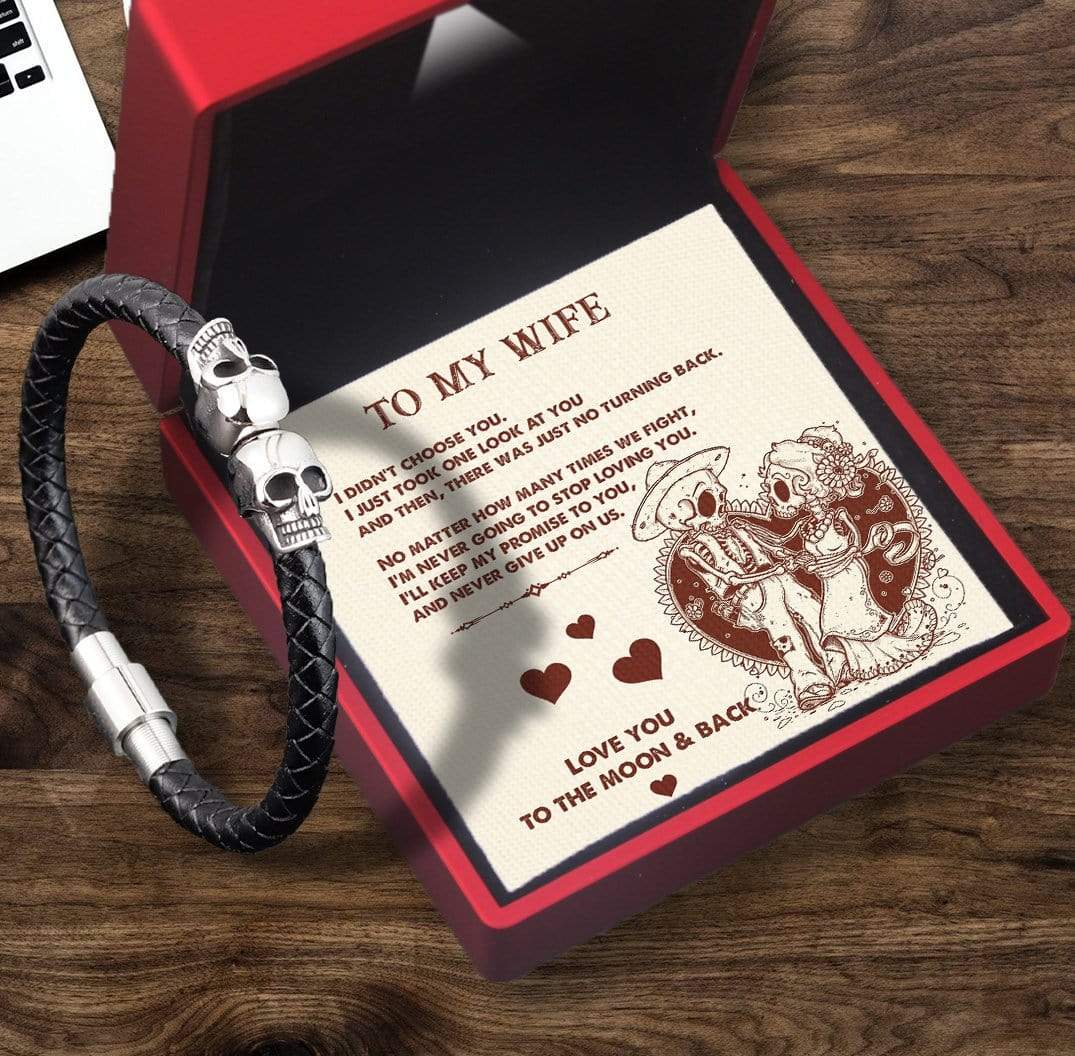 Skull Cuff Bracelet - Skull - To My Wife - Love You To The Moon And Back - Gbbh15002