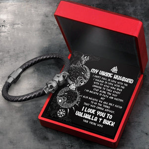 Skull Cuff Bracelet - Viking - To My Husband - I Love You To Valhalla & Back - Gbbh14004