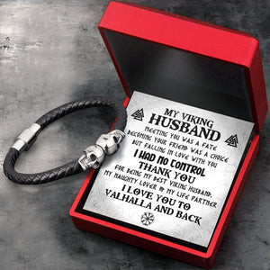 Skull Cuff Bracelet - Viking - To My Husband - I Love You To Valhalla & Back - Gbbh14005