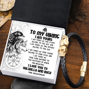 Skull Cuff Bracelet - Viking - To My Viking - I Am Yours - Gbbh26020