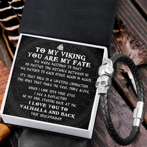 Skull Cuff Bracelet - Viking - To My Viking - We Return To Each Other Again & Again - Gbbh26022