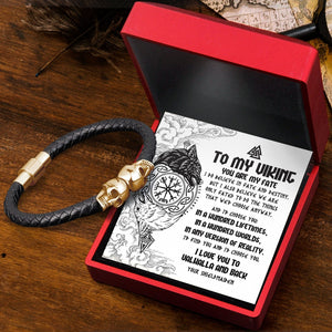 Skull Cuff Bracelet - Viking - To My Viking - You Are My Fate - Gbbh26021