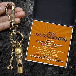 Skull Keychain Holder - Biker - To My Dad - You Will Always Be My Biker Dad - Gkci18020