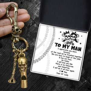 Skull Keychain Holder - Biker - To My Soulmate - So Today I Will Love You Like There Is No Tomorrow And Tomorrow - Gkci26019