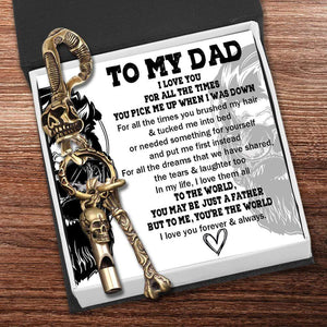 Skull Keychain Holder - My Dad - I Love You Forever & Always - Gkci18004