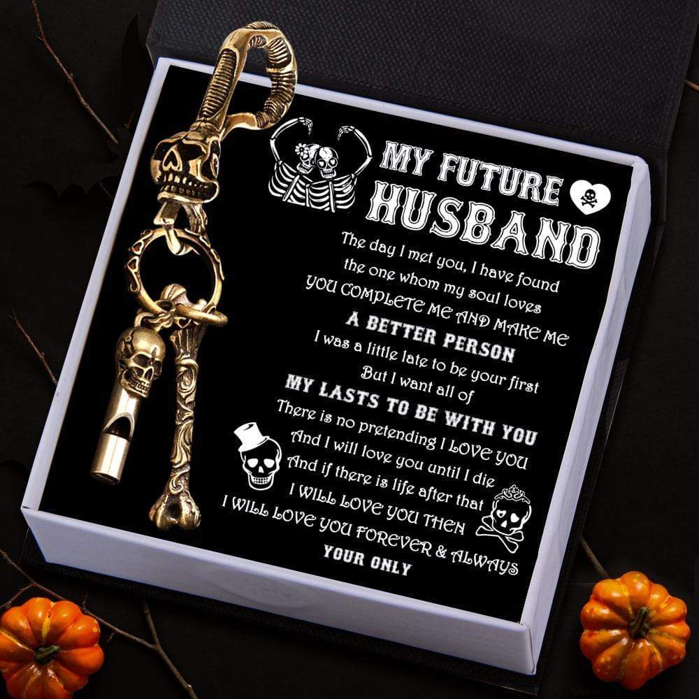 Skull Keychain Holder - My Future Husband - I Will Love You Forever & Always - Gkci24001
