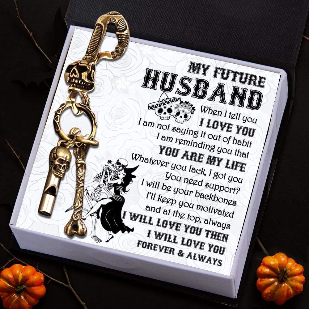 Skull Keychain Holder - My Future Husband - I Will Love You Forever & Always - Gkci24002