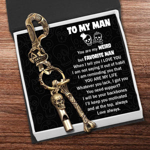 Skull Keychain Holder - My Man - I’ll Keep You Motivated And At The Top, Always - Gkci26005