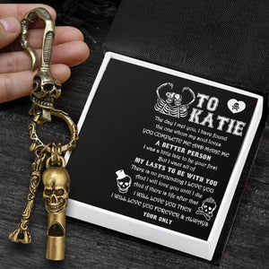 Skull Keychain Holder - My Man - I Will Love You Forever & Always - Gkci26003