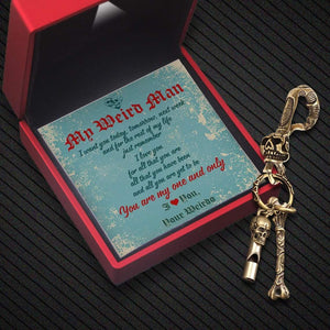 Skull Keychain Holder - Skull & Tattoo - My Weird Man - You Are My One And Only - Gkci26006