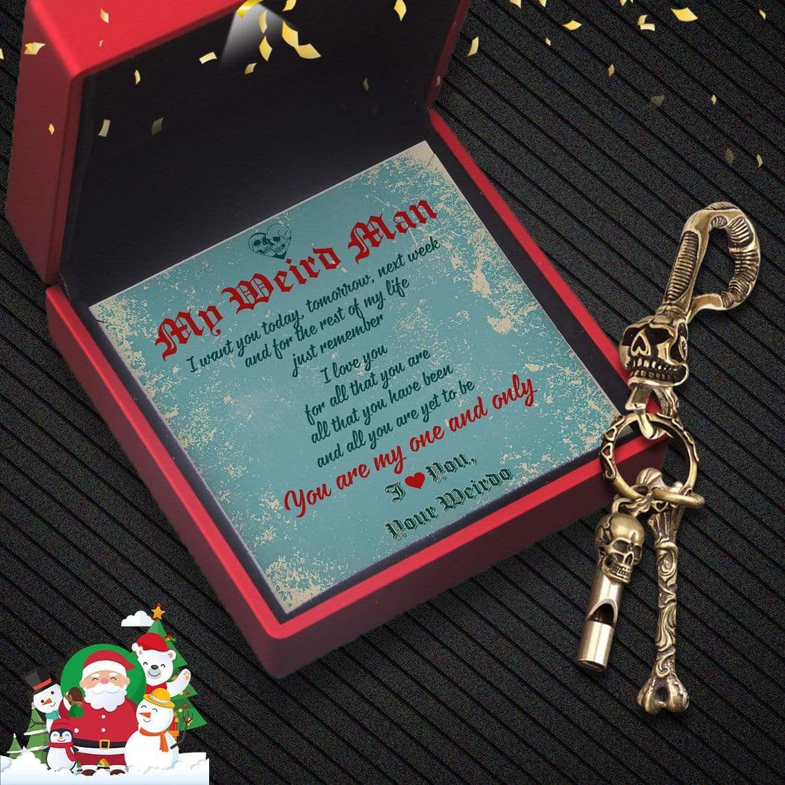 Skull Keychain Holder - Skull & Tattoo - My Weird Man - You Are My One And Only - Gkci26006