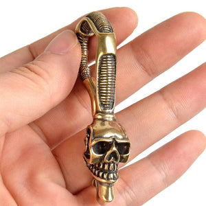 Skull Keychain Holder - Skull & Tattoo - To My Son - You Will Never Lose - Gkci16001