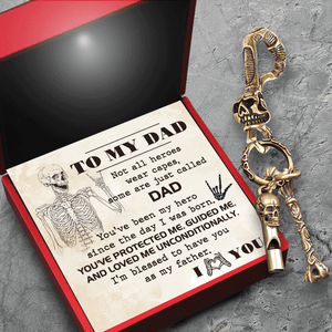 Skull Keychain Holder - Skull - To My Dad - I'm Blessed To Have You As My Father - Gkci18029