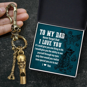 Skull Keychain Holder - Skull - To My Dad - Never Forget That I Love You - Gkci18028