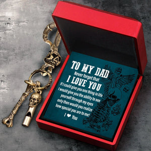 Skull Keychain Holder - Skull - To My Dad - Never Forget That I Love You - Gkci18028