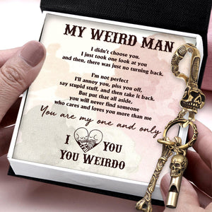 Skull Keychain Holder - Skull - To My Man - You Are My One And Only - Gkci26013