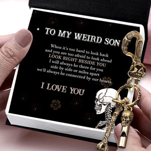 Skull Keychain Holder - Skull - To My Son - I Love You - Gkci16006