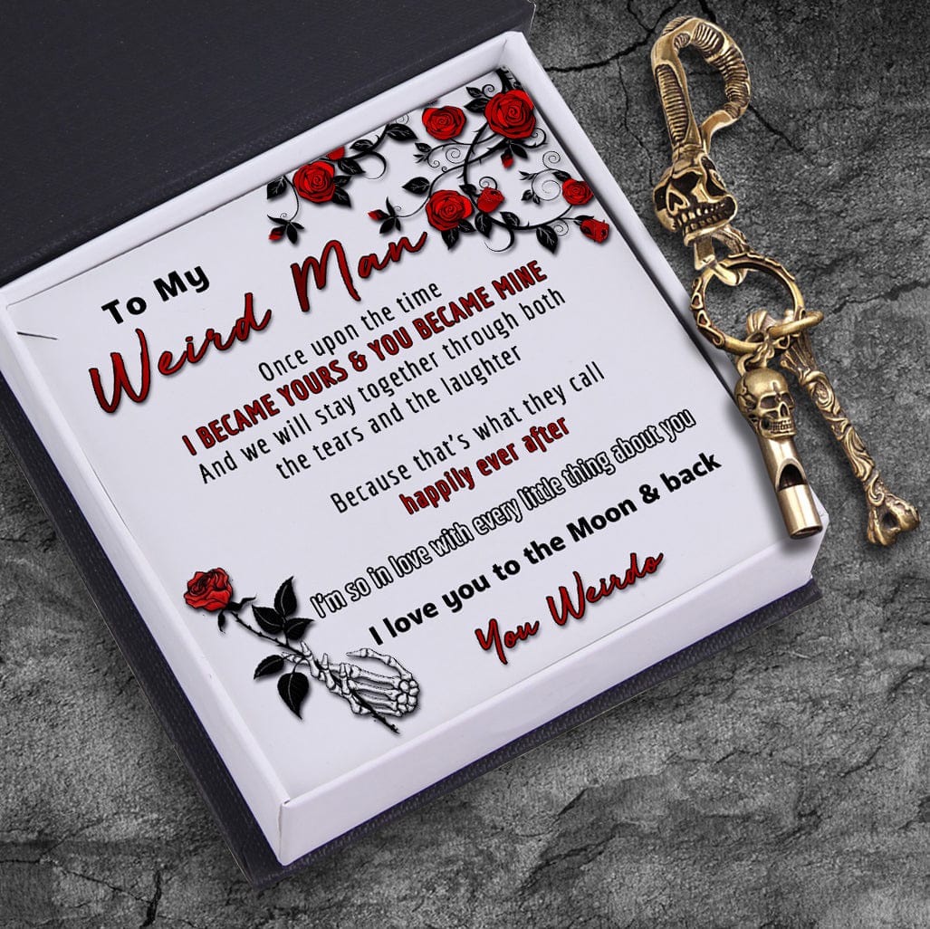Skull Keychain Holder - Skull - To My Weird Man - I'm So In Love With Every Little Thing About You - Gkci26014