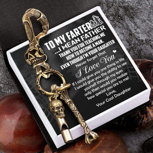 Skull Keychain Holder - To My Father - From Daughter - How Special You Are To Me - Gkci18009