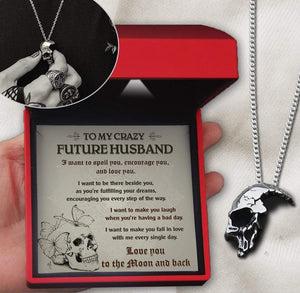 Skull Necklace - Skull - To My Future Husband - I Love You To The Moon & Back - Gnag24001
