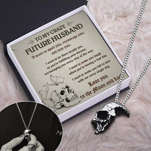 Skull Necklace - Skull - To My Future Husband - I Love You To The Moon & Back - Gnag24001