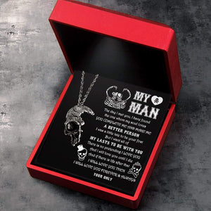 Skull Necklace - Skull - To My Man - I Love You - Gnag26003