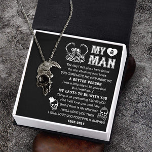 Skull Necklace - Skull - To My Man - I Love You - Gnag26003