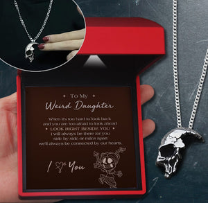 Skull Necklace - Skull - To My Weird Daughter - I Love You - Gnag17002