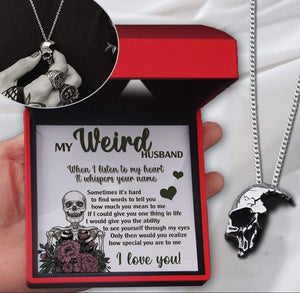 Skull Necklace - Skull - To My Wierd Husband - How Special You Are To Me - Gnag26004