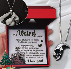 Skull Necklace - Skull - To My Wierd Husband - How Special You Are To Me - Gnag26004