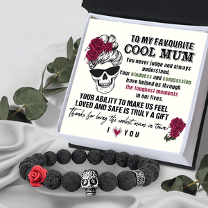 Skull Rose Bracelet - Skull - To My Favourite Mom - Love And Safe Is Truly A Gift - Gbxb19008